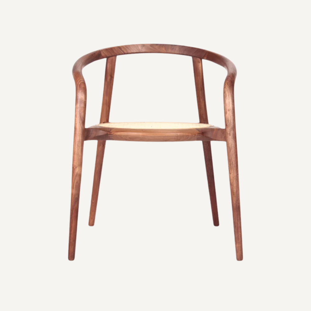 Wood and rattan chair DUCAL