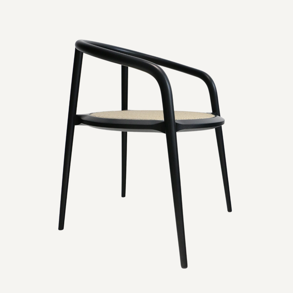 Wood and rattan chair DUCAL