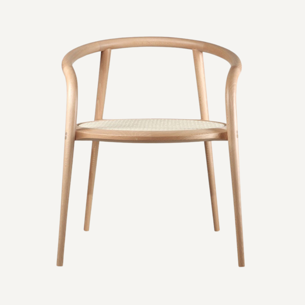 Wood and rattan chair DUCAL