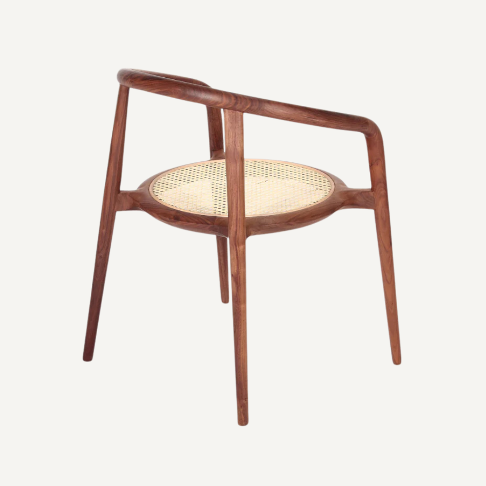 Wood and rattan chair DUCAL