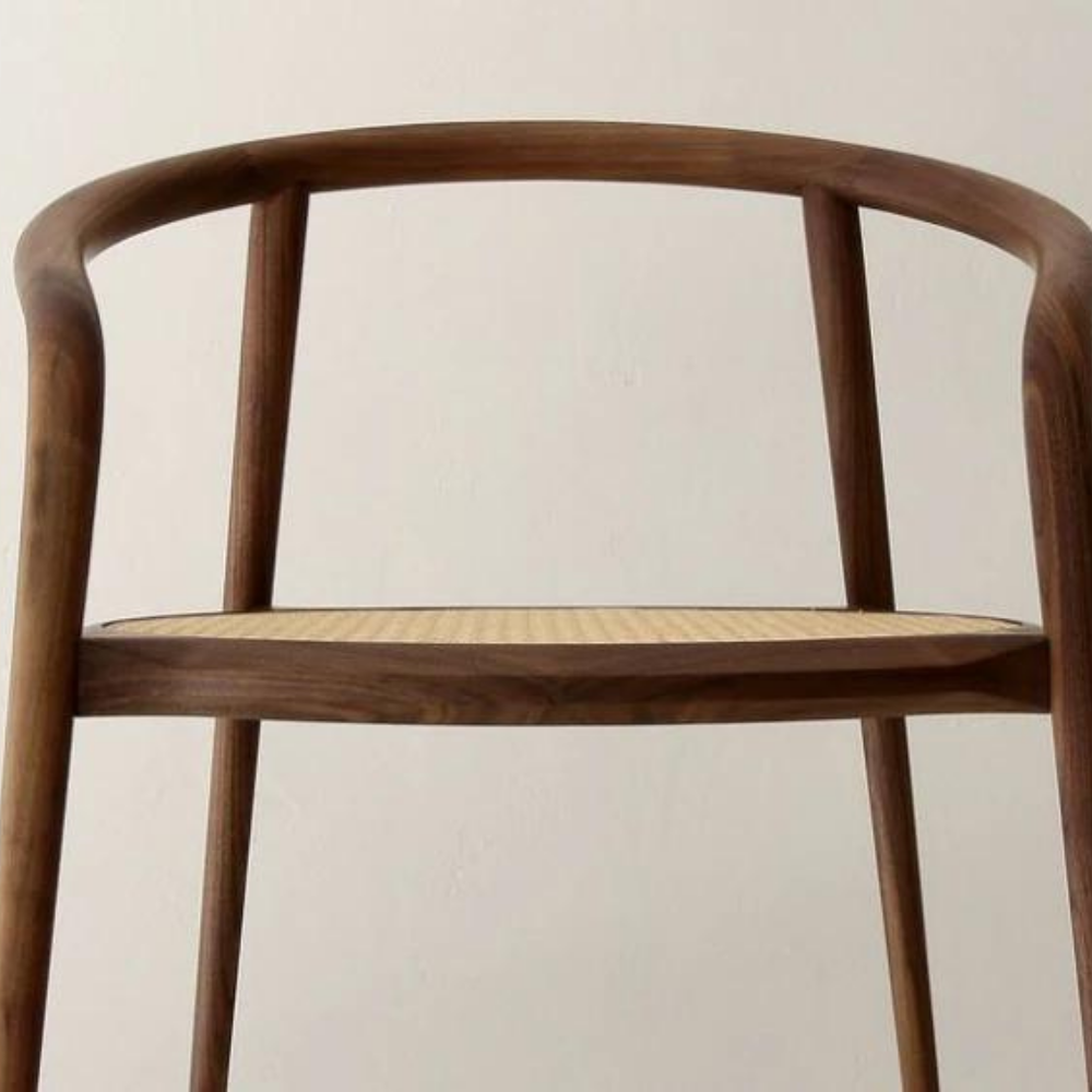 Wood and rattan chair DUCAL