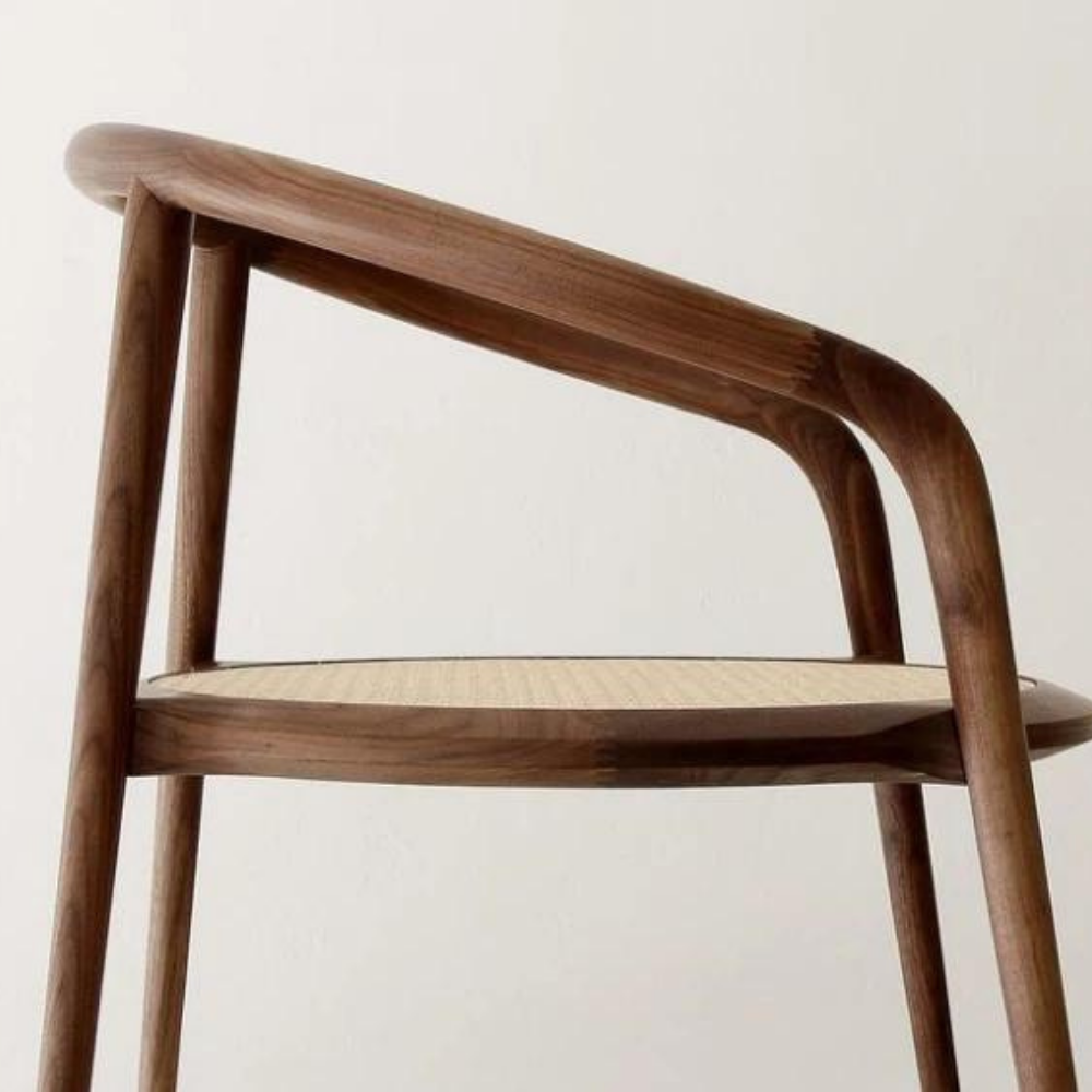 Wood and rattan chair DUCAL