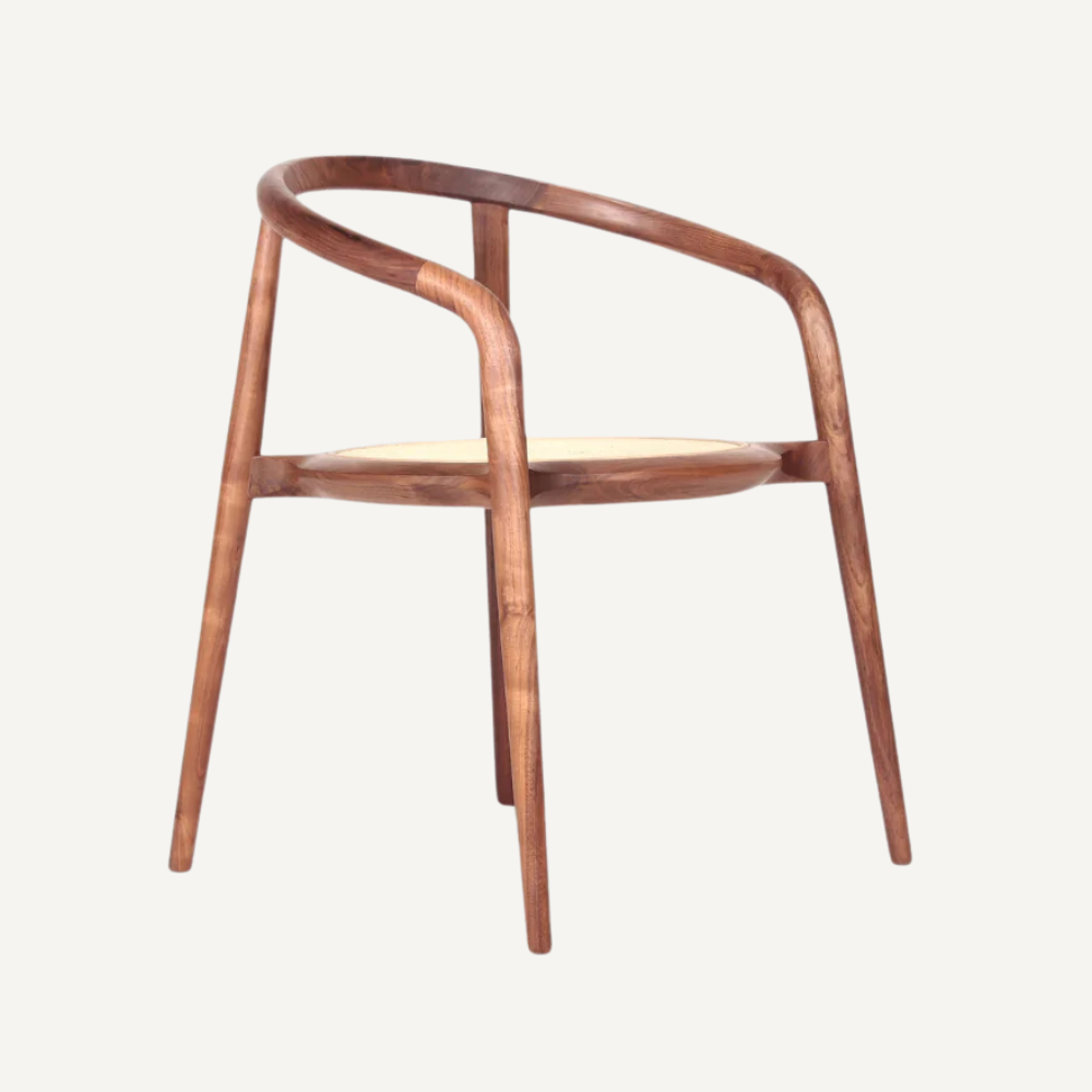 Wood and rattan chair DUCAL