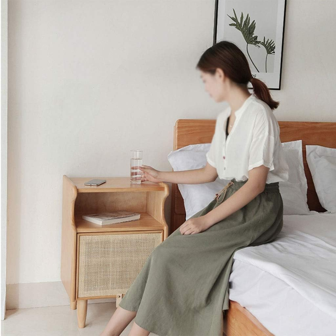 Harris cane bedside table