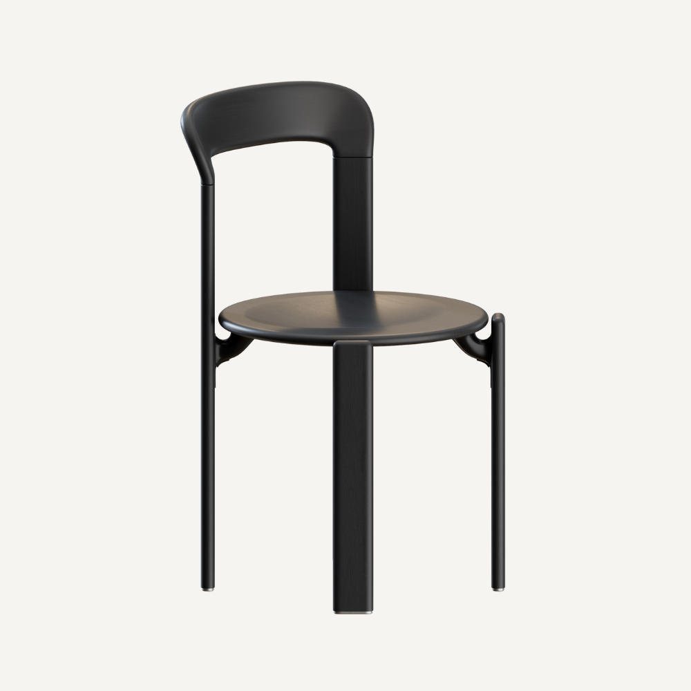Black wooden chair ORDINIA