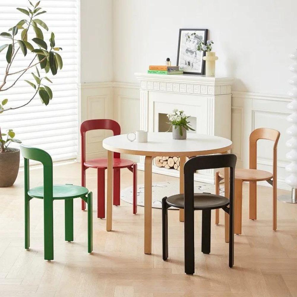 Black wooden chair ORDINIA