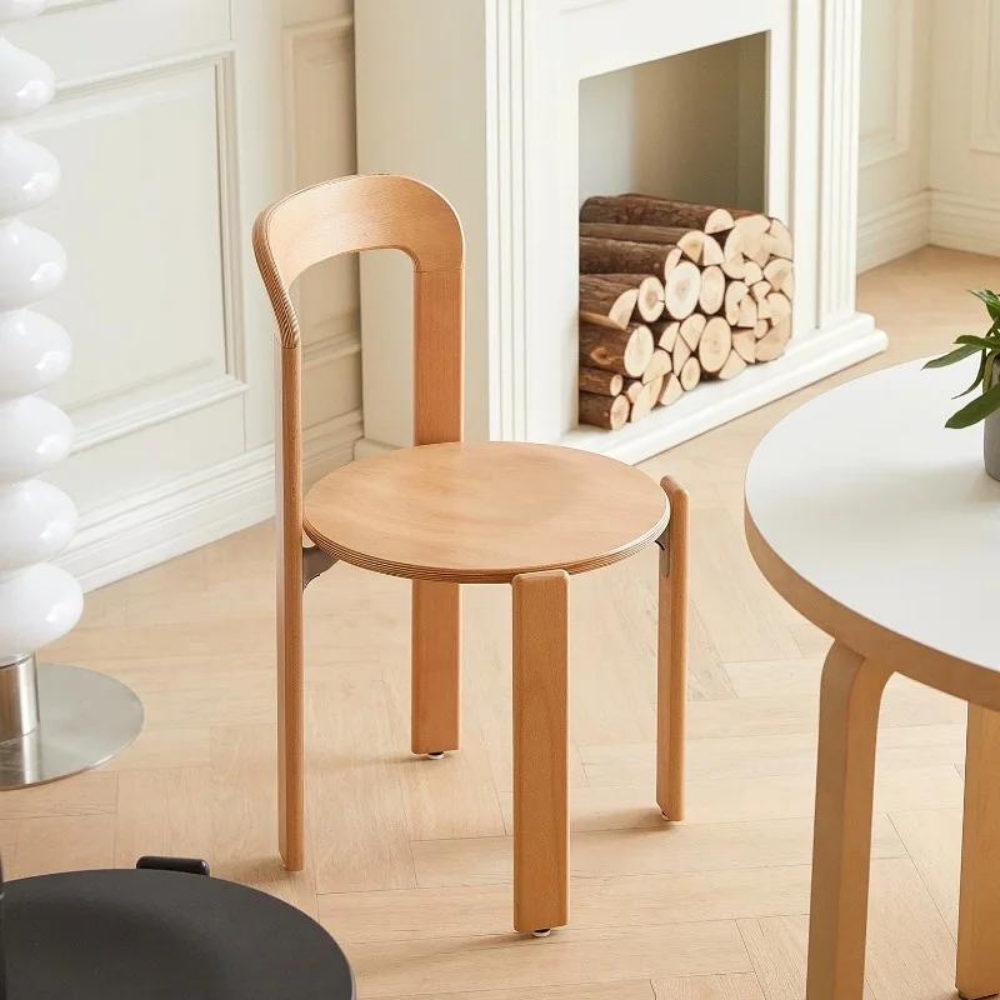 Black wooden chair ORDINIA