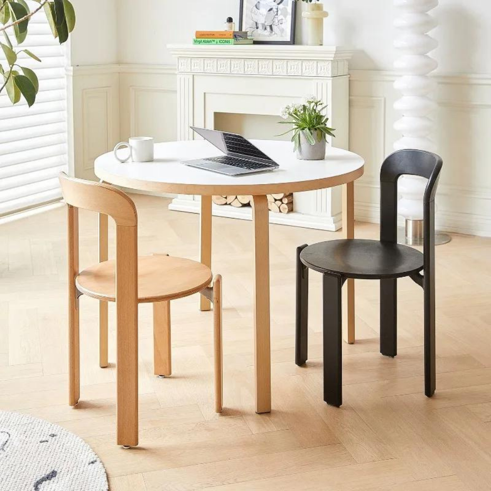 Black wooden chair ORDINIA