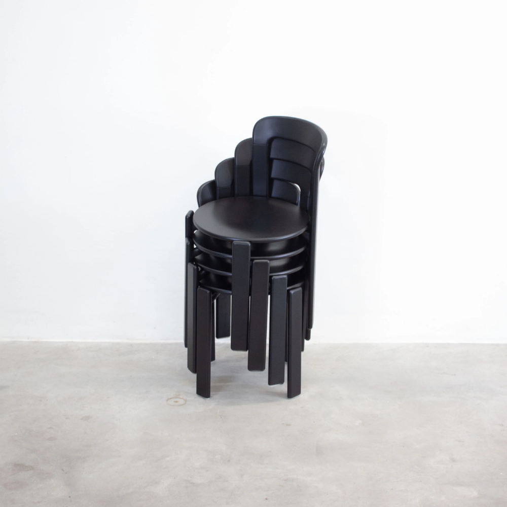 Black wooden chair ORDINIA