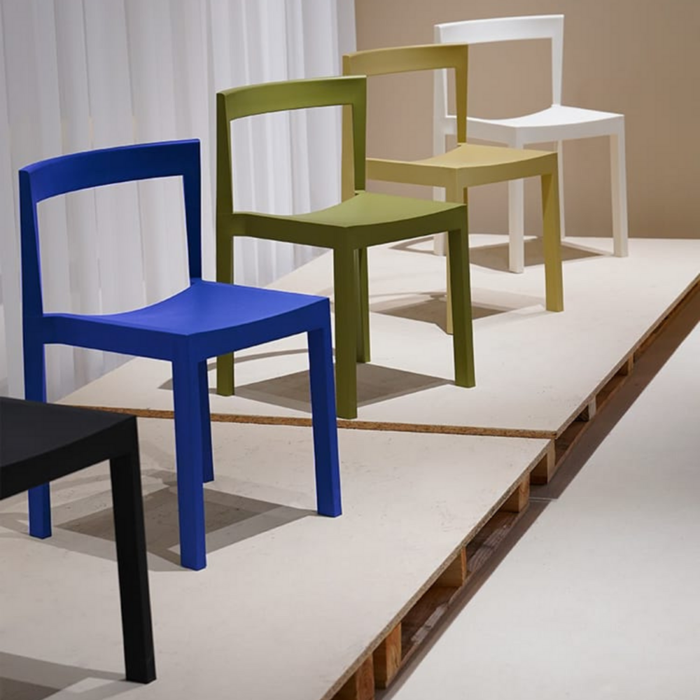 Solid black wood chair CHARKL