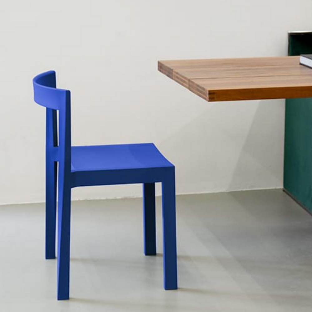 Solid black wood chair CHARKL