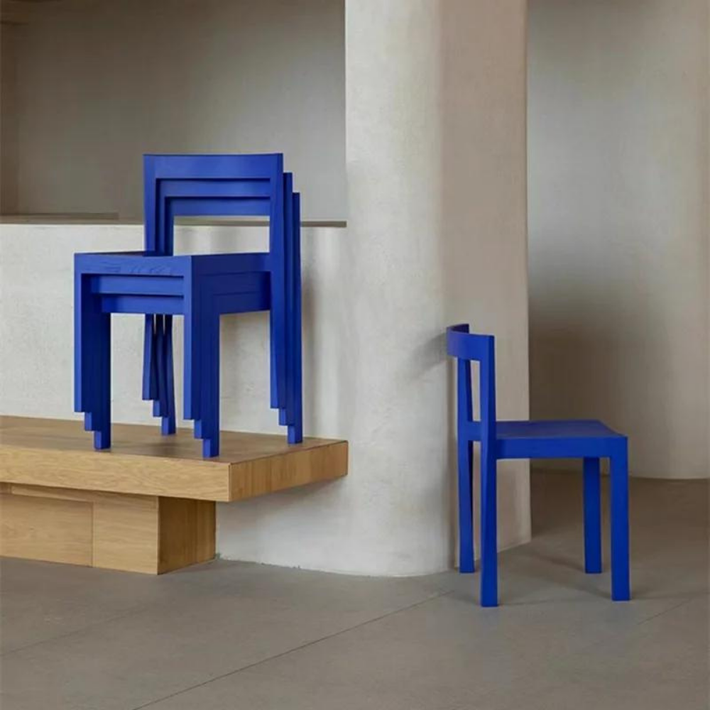 Solid black wood chair CHARKL