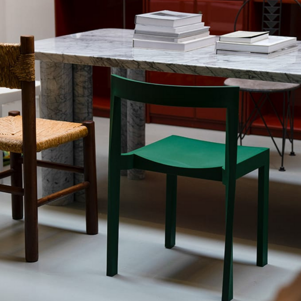 Solid black wood chair CHARKL