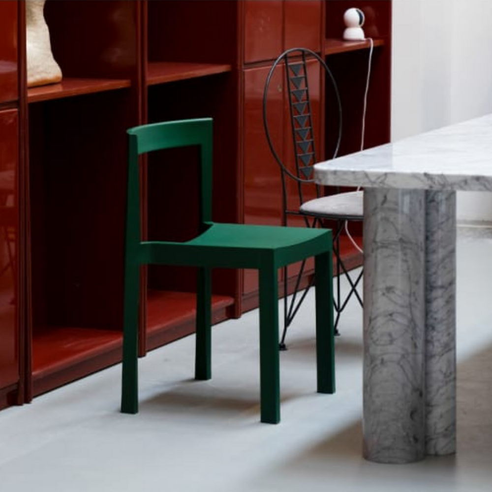 Solid black wood chair CHARKL