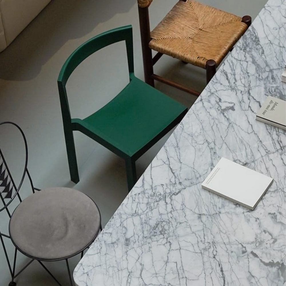 Solid black wood chair CHARKL