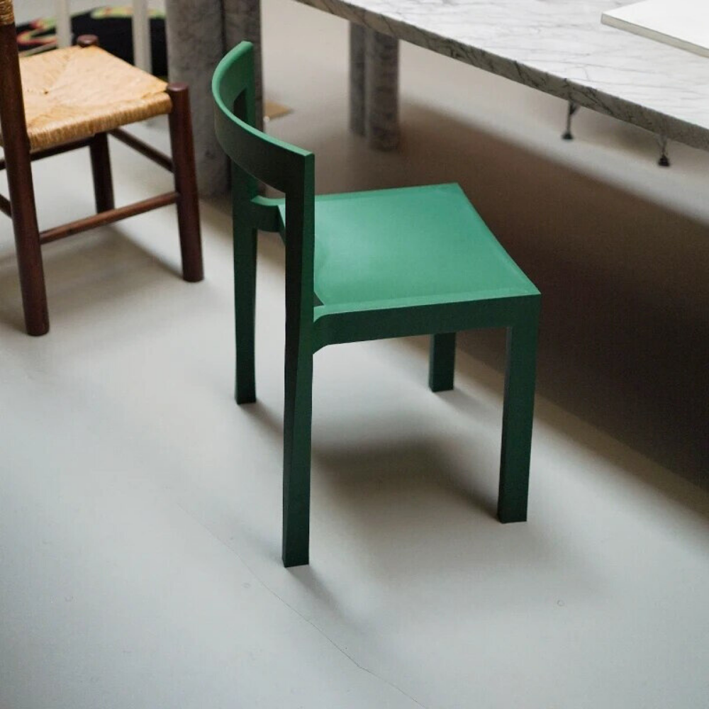 Solid black wood chair CHARKL