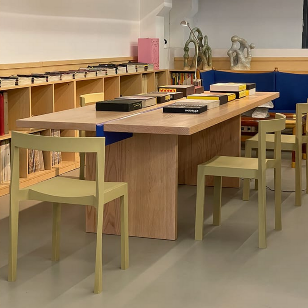 Solid black wood chair CHARKL