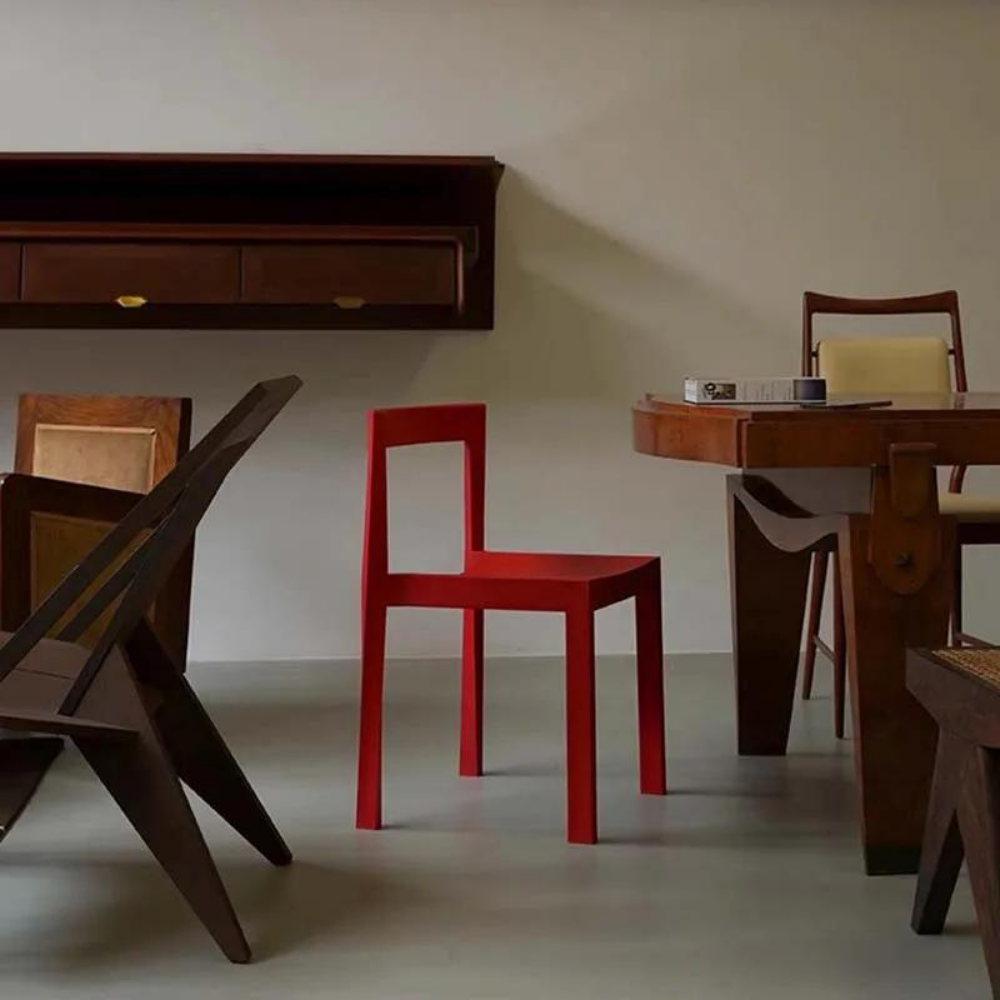 Solid black wood chair CHARKL