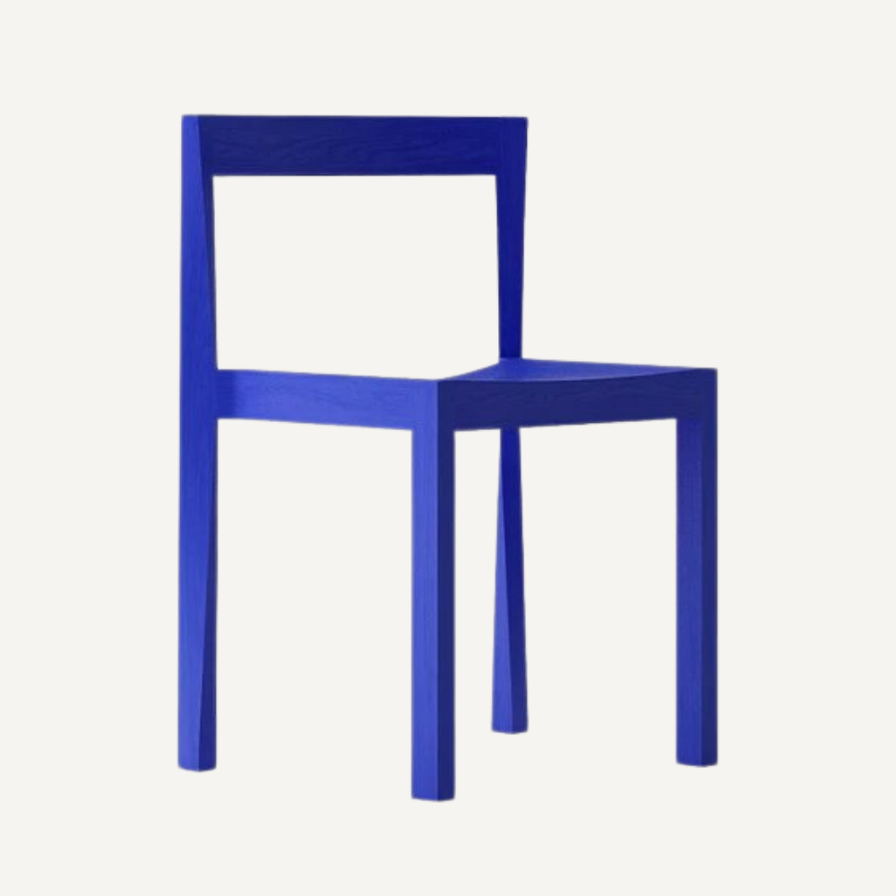 Solid black wood chair CHARKL