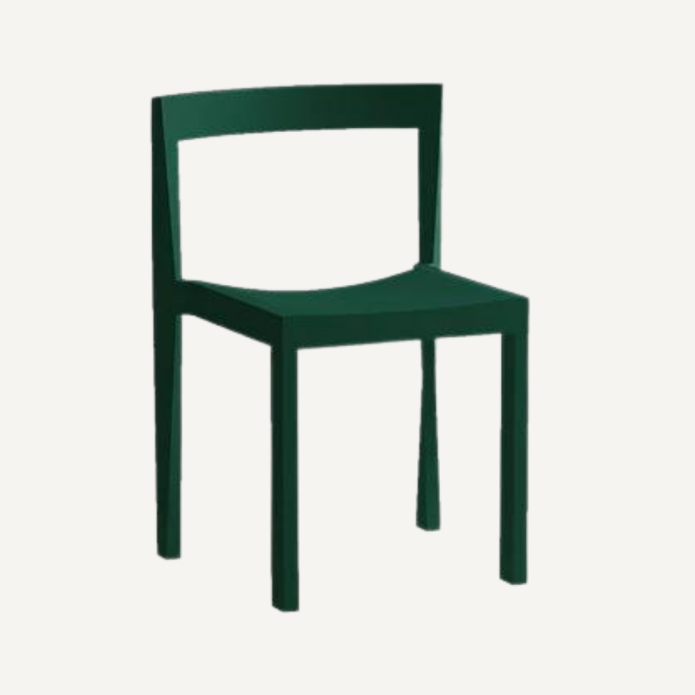 Solid black wood chair CHARKL