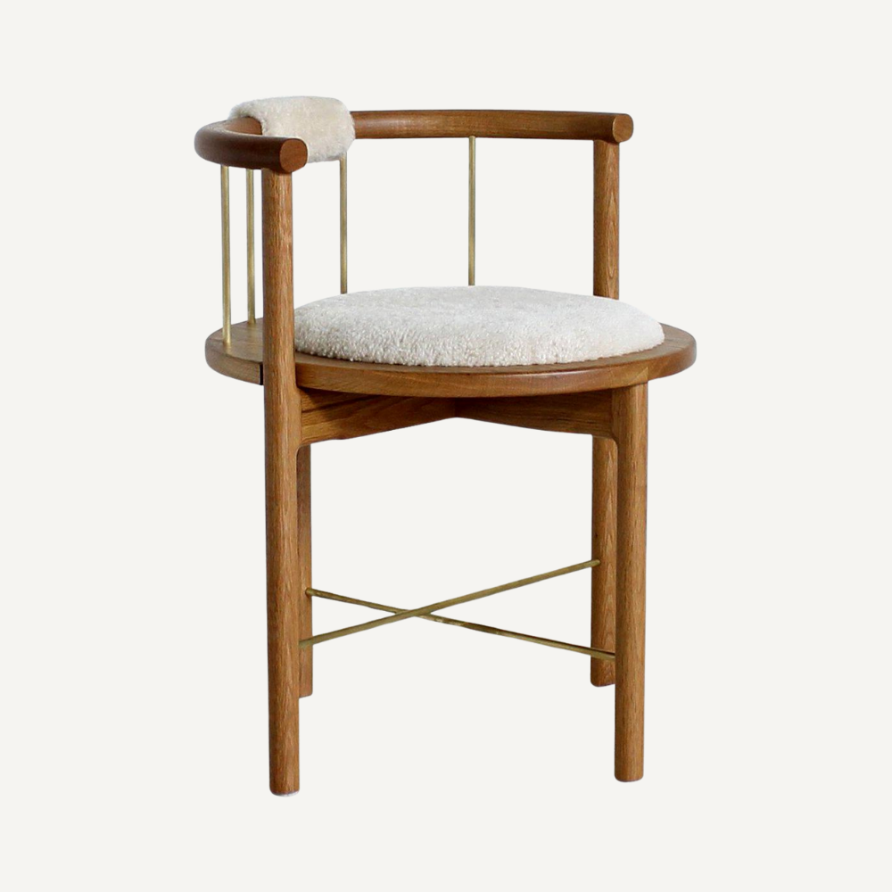 Wooden chair with armrests ARISTO