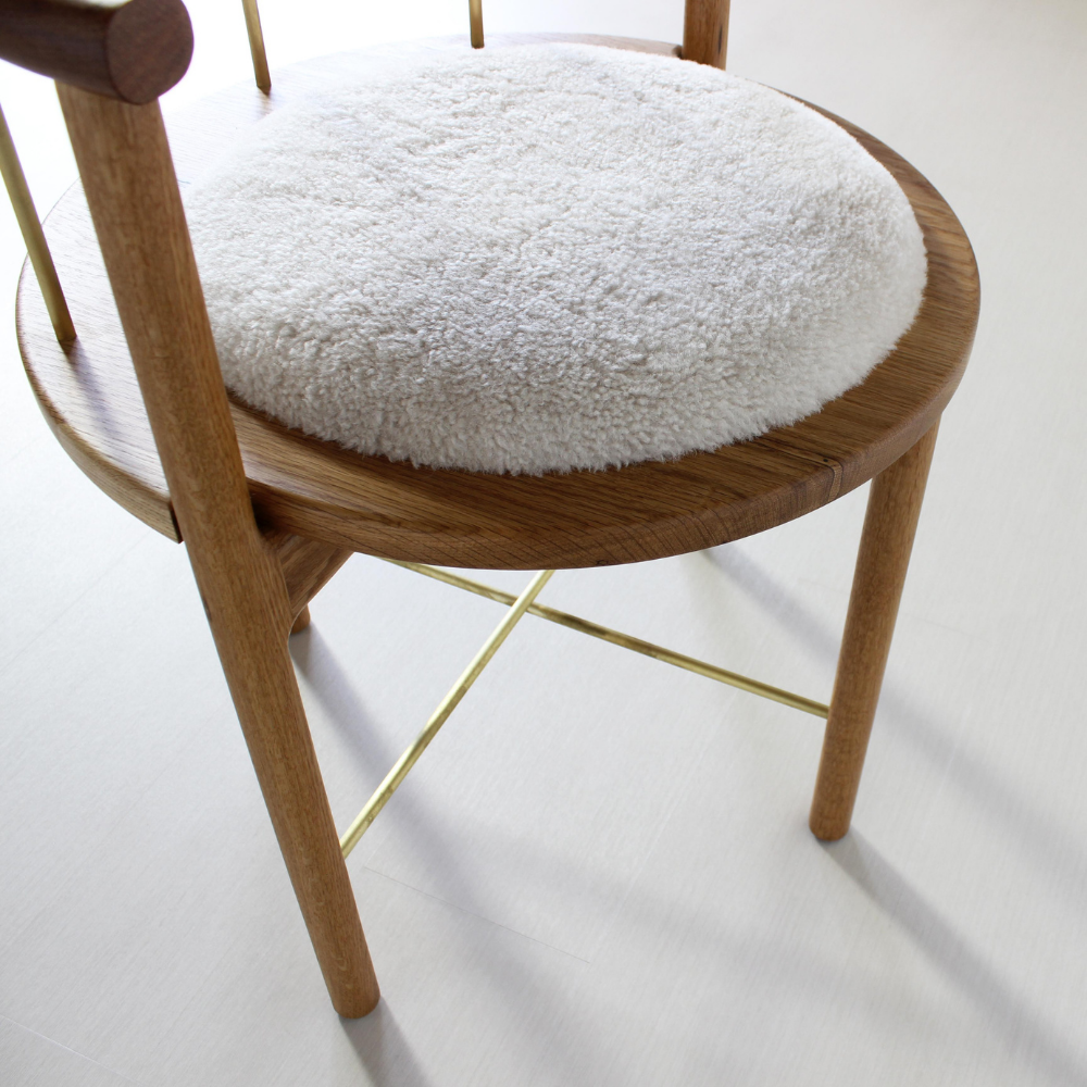 Wooden chair with armrests ARISTO