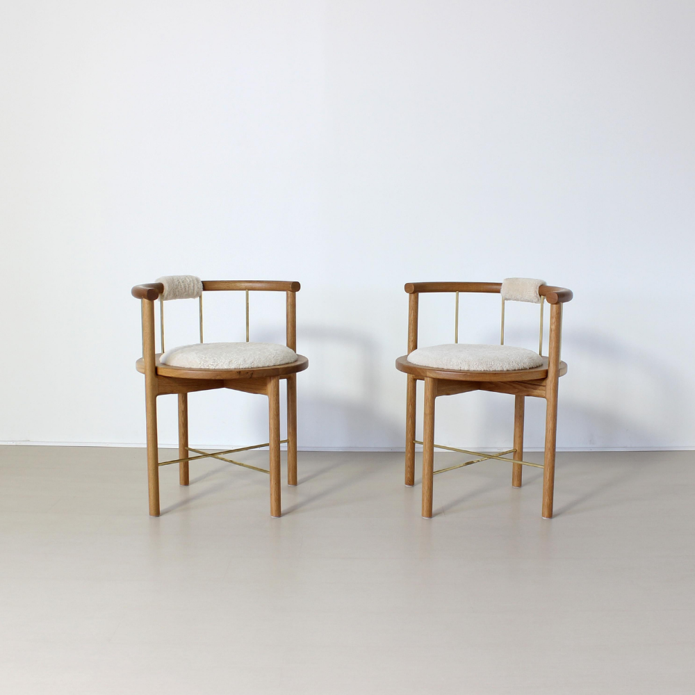 Wooden chair with armrests ARISTO