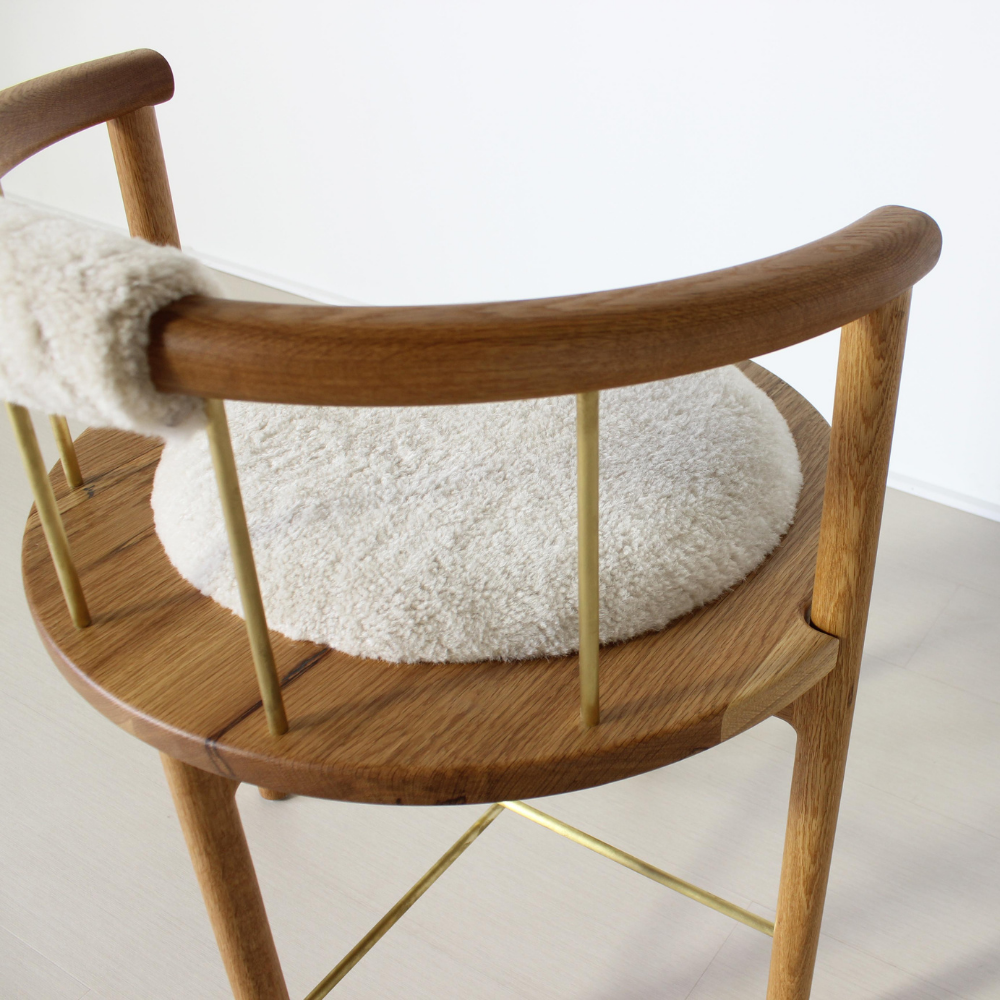 Wooden chair with armrests ARISTO