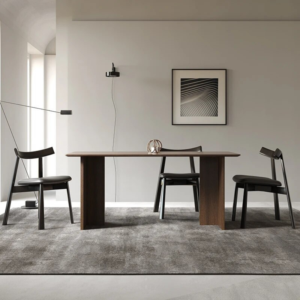 LASSIK leather and wood chair