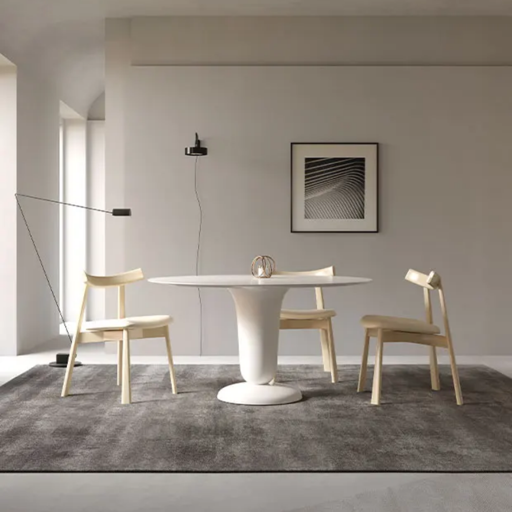 LASSIK leather and wood chair