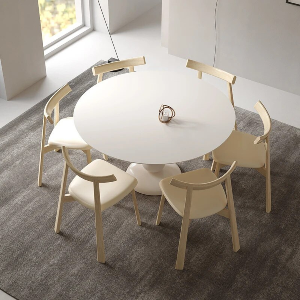 LASSIK leather and wood chair