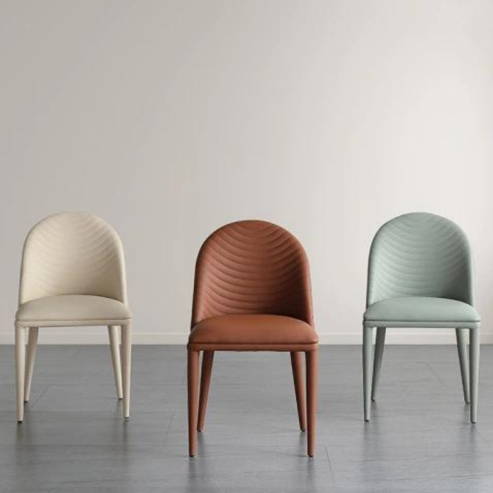 Washable leather chair WAVE