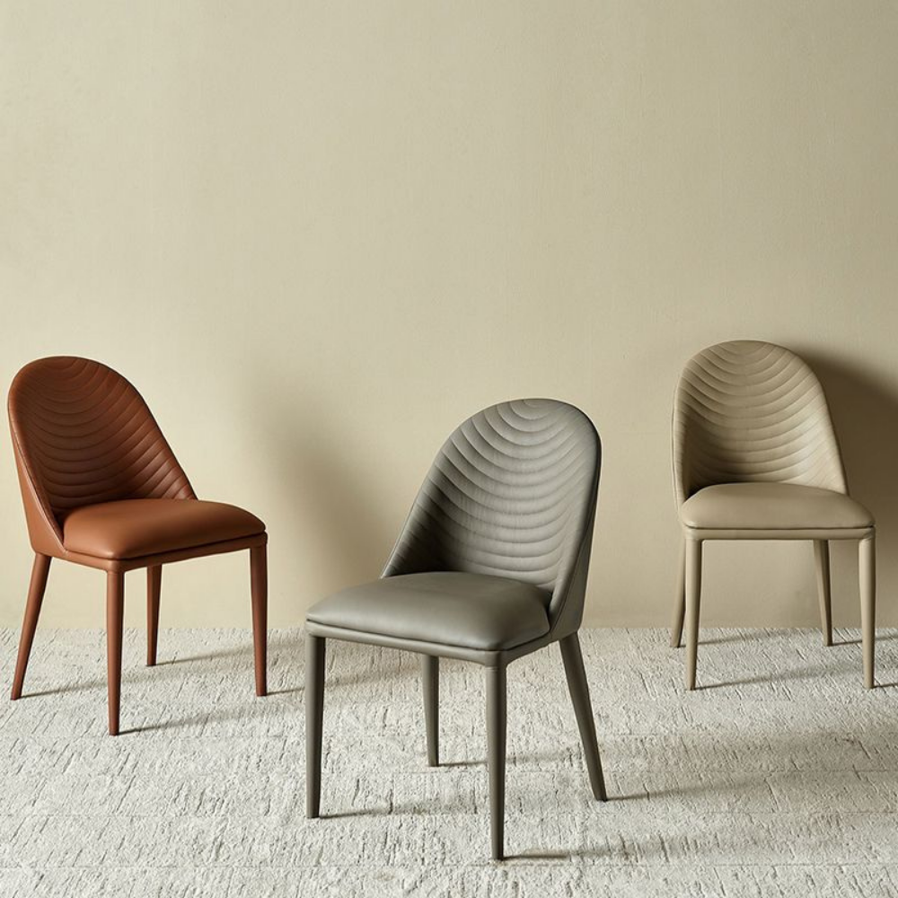 Washable leather chair WAVE