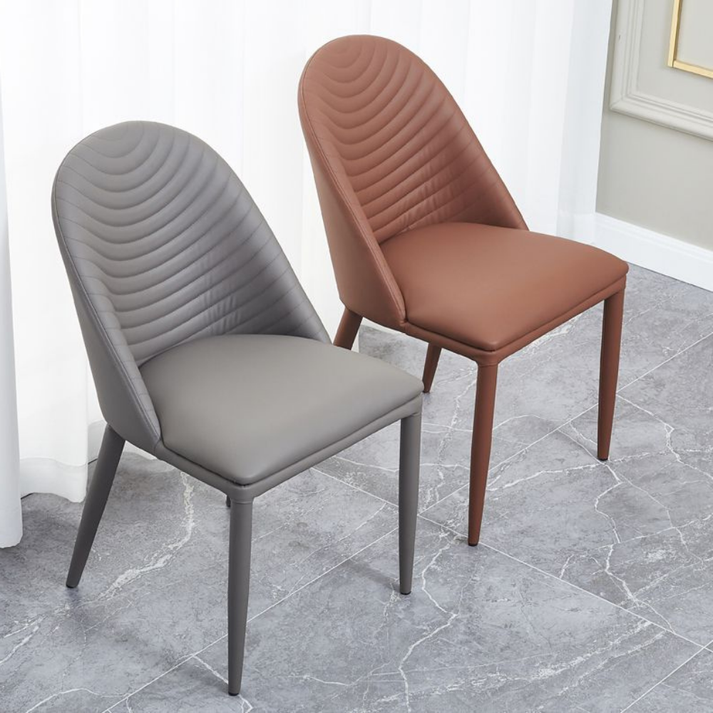 Washable leather chair WAVE