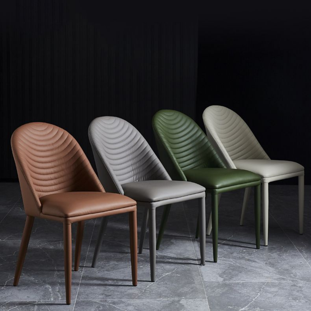 Washable leather chair WAVE