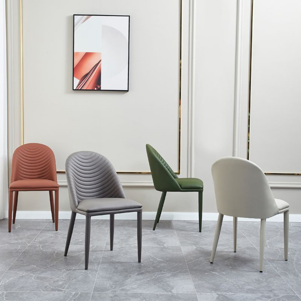 Washable leather chair WAVE