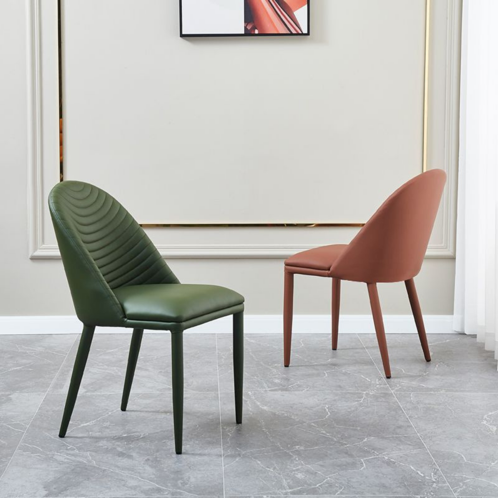 Washable leather chair WAVE