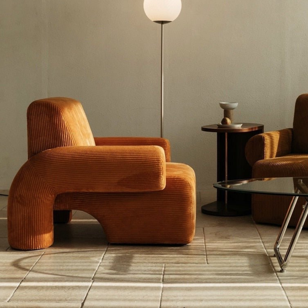 Corduroy velvet Chaise Lounge BUDAPEST