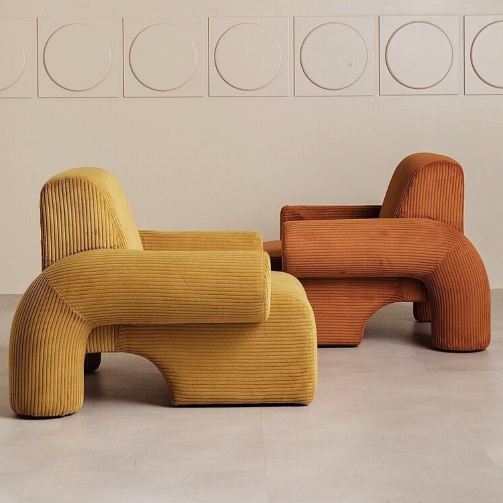 Corduroy velvet Chaise Lounge BUDAPEST