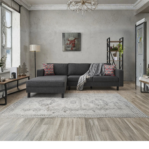 Kale – Anthracite L Shape Corner Sofa | Designer Sectional for Living Room