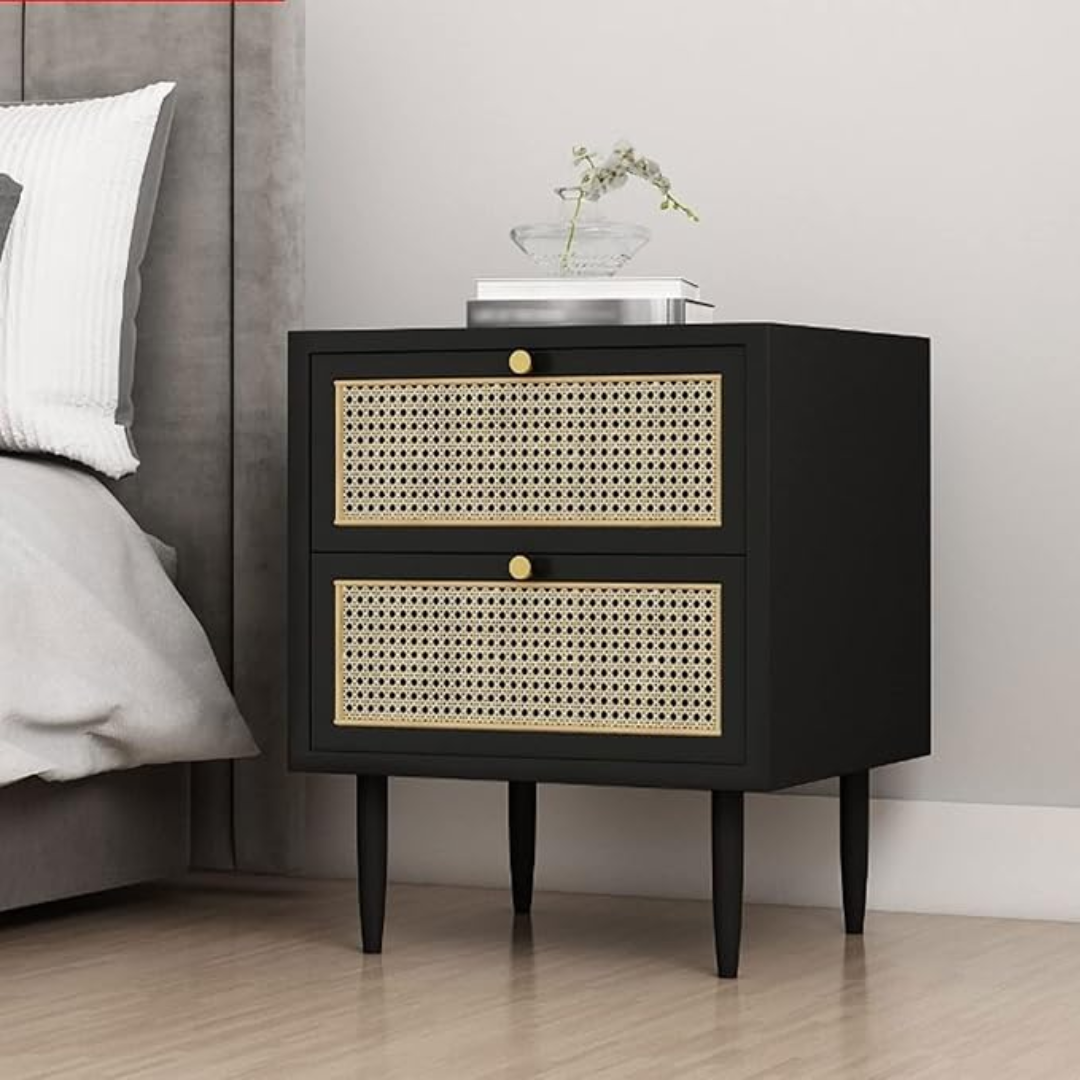 Kate rattan cane nightstand