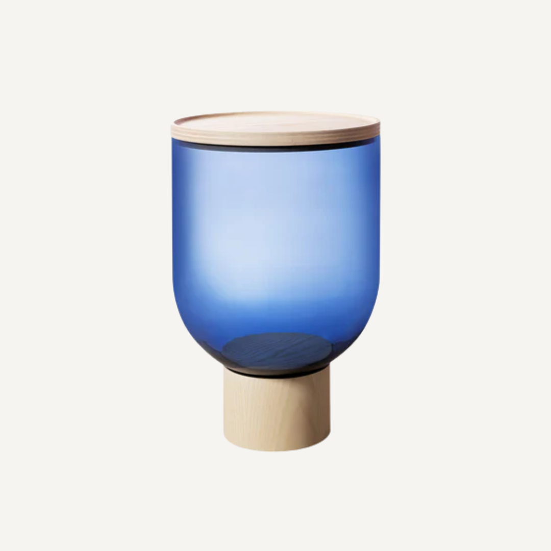 Khon wood and Glass Side table