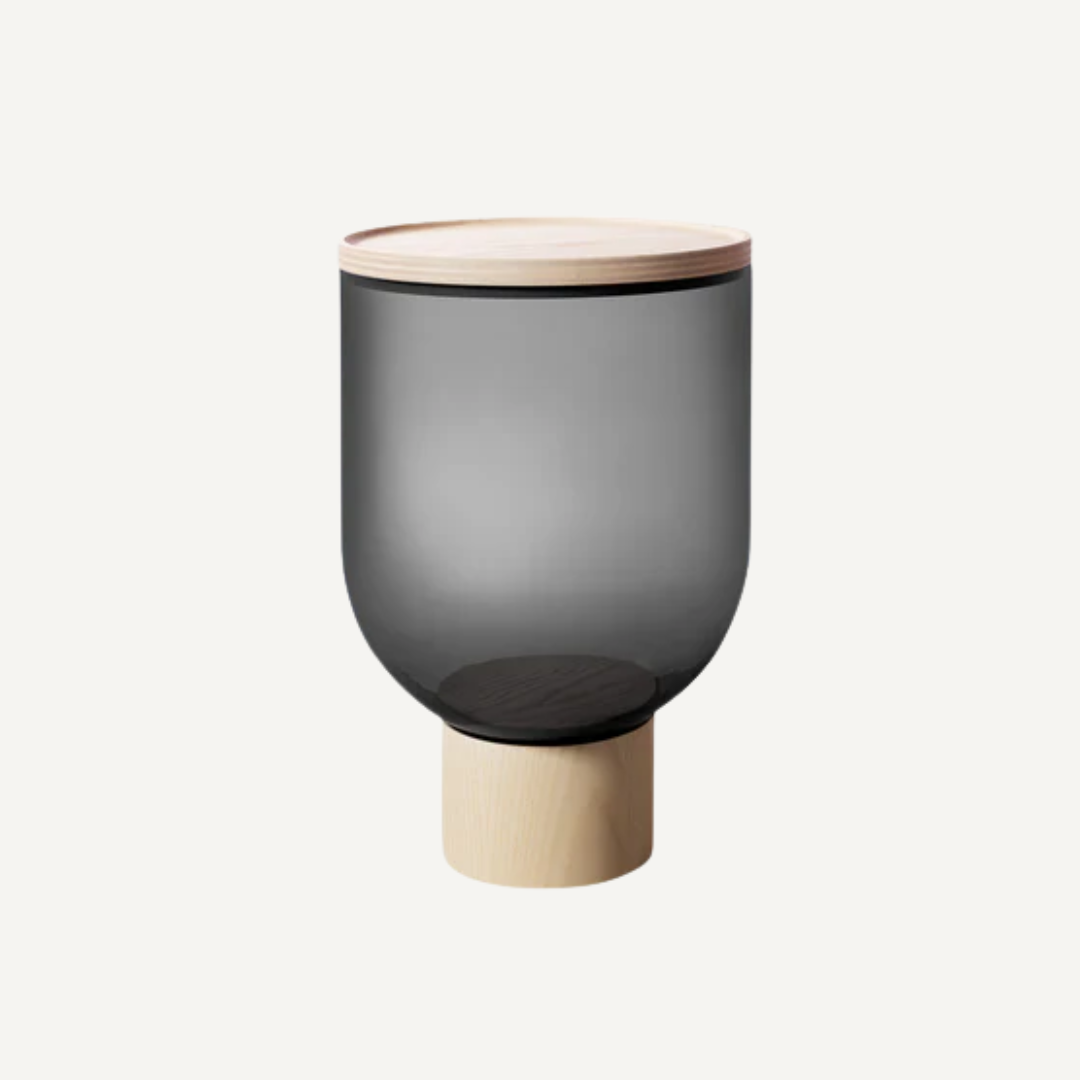 Khon wood and Glass Side table