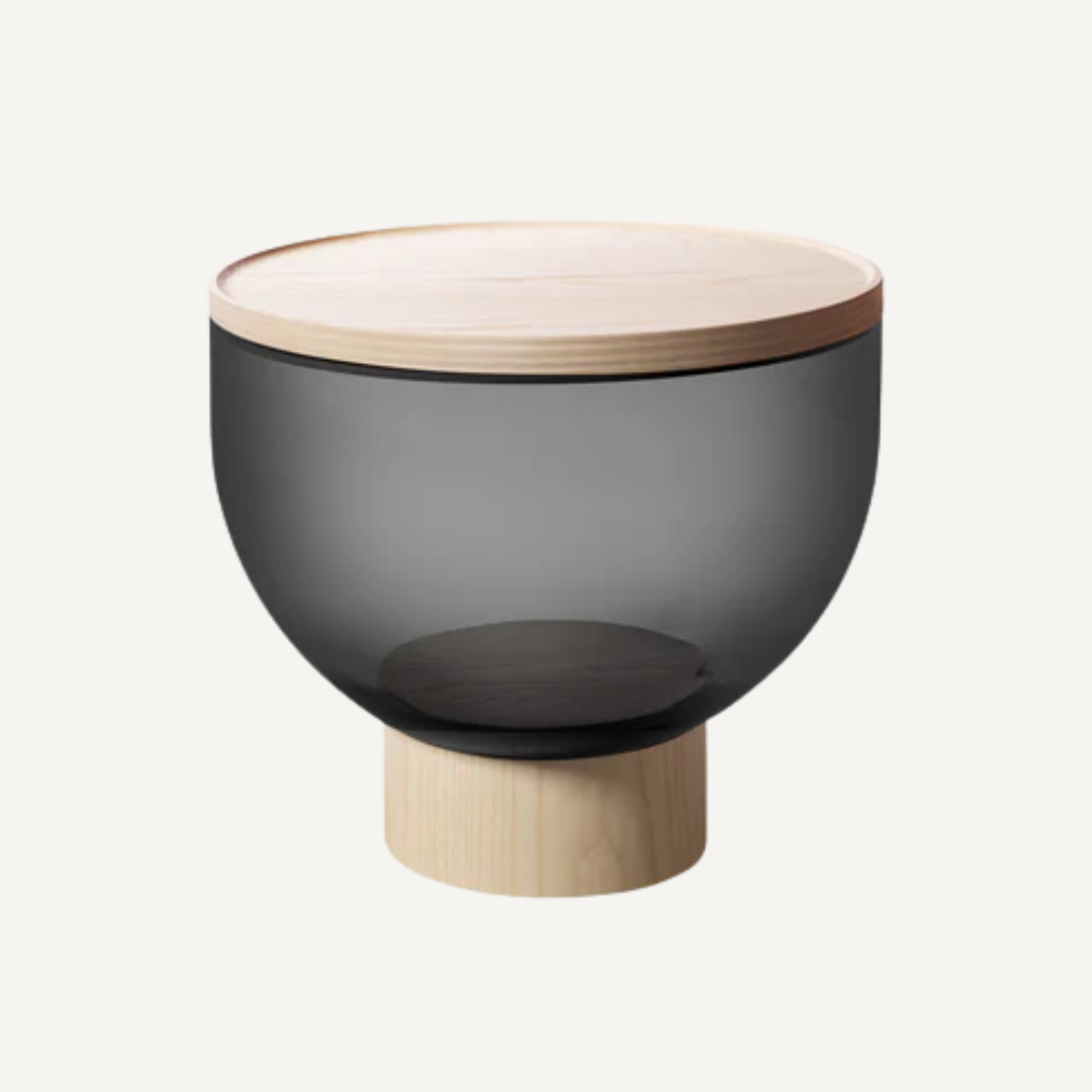 Khon wood and Glass Side table