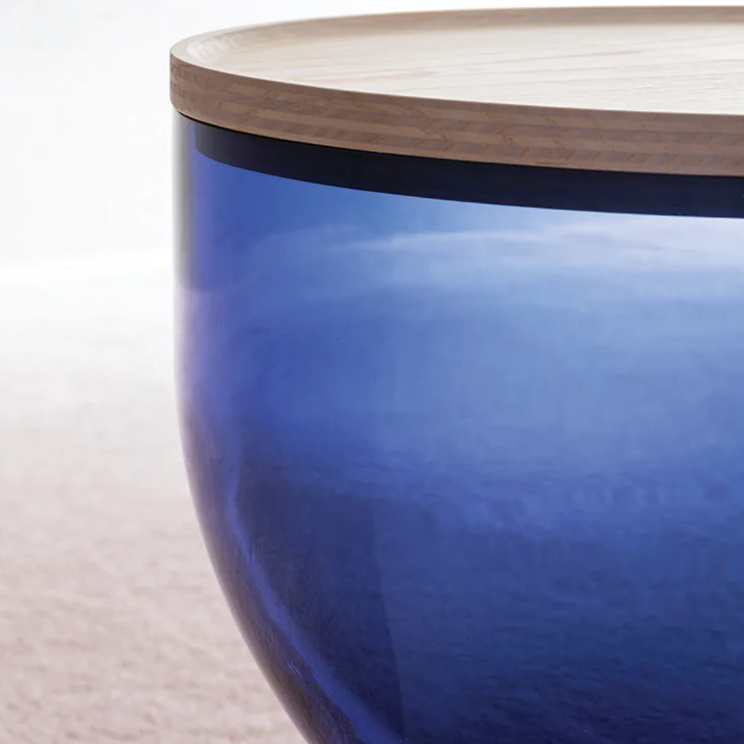 Khon wood and Glass Side table