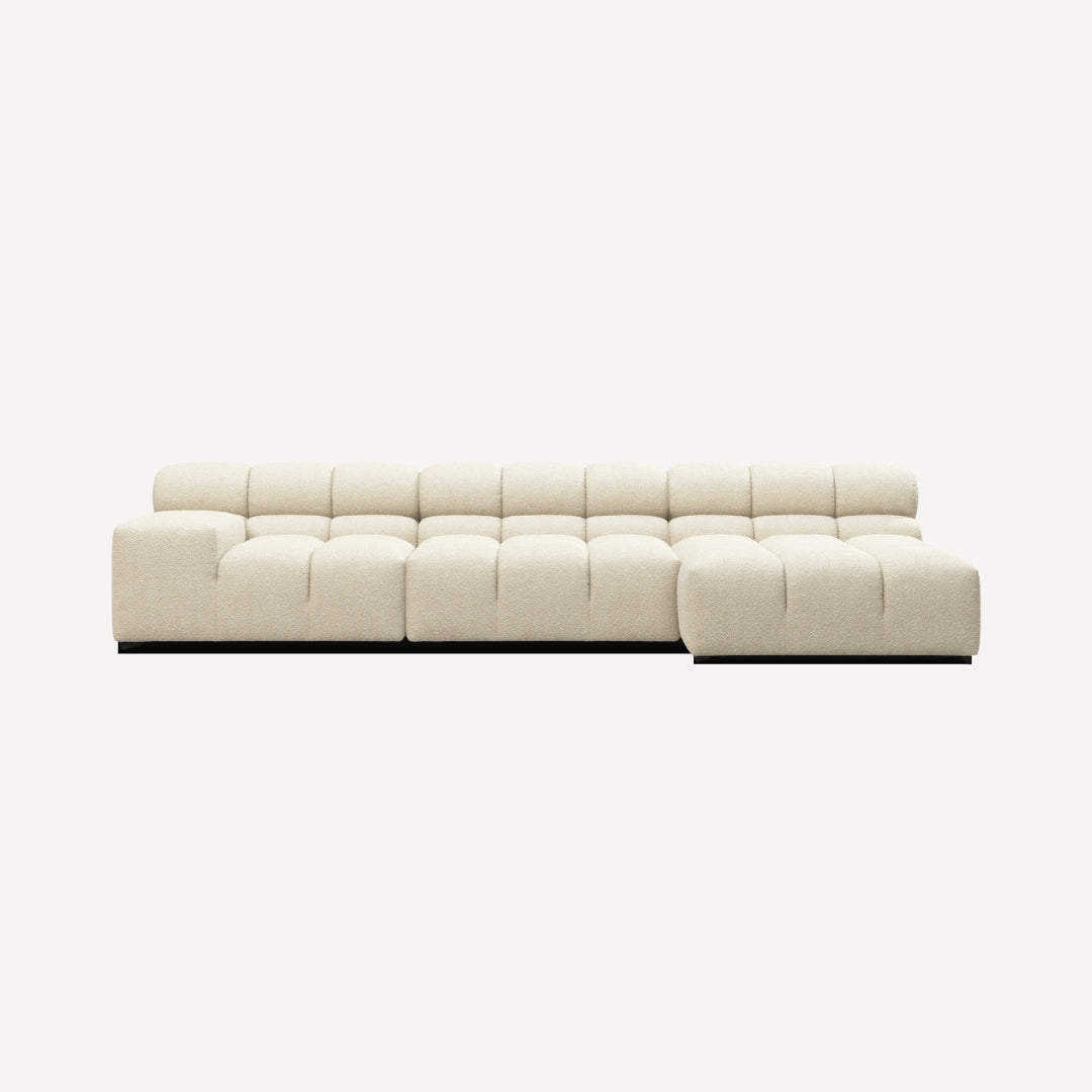 Large Corner Modular Sofa with Chaise 368 cm x 150 cm – 4 seats – Tully