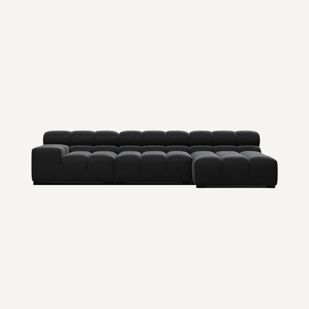 Large Corner Modular Sofa with Chaise 368 cm x 150 cm – 4 seats – Tully