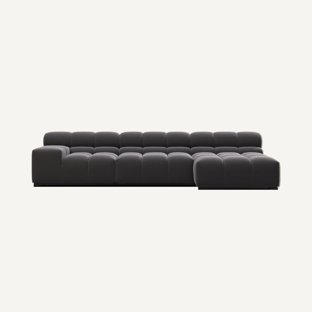Large Corner Modular Sofa with Chaise 368 cm x 150 cm – 4 seats – Tully