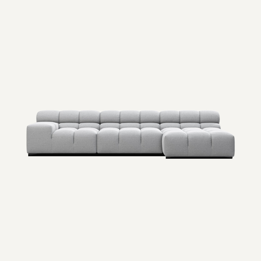 Large Corner Modular Sofa with Chaise 368 cm x 150 cm – 4 seats – Tully