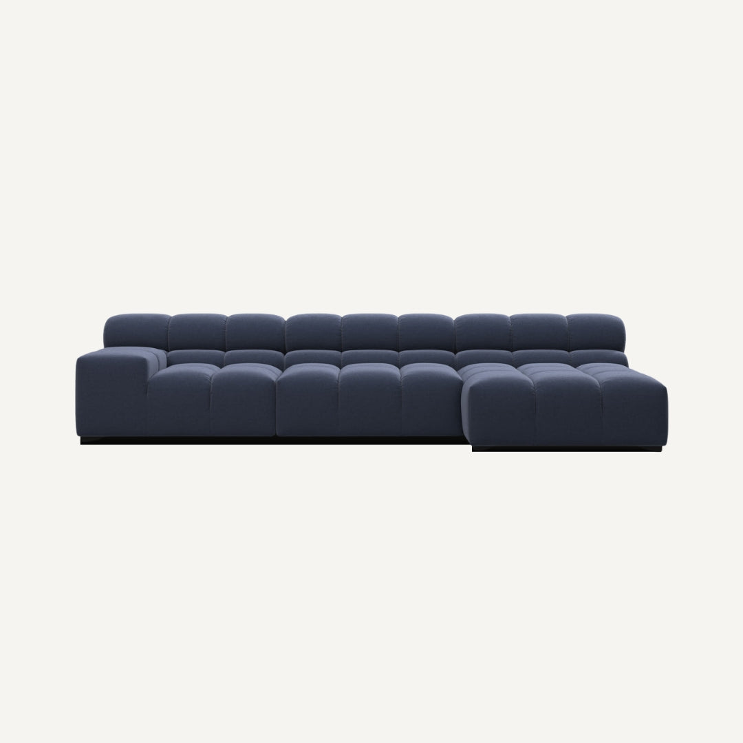 Large Corner Modular Sofa with Chaise 368 cm x 150 cm – 4 seats – Tully